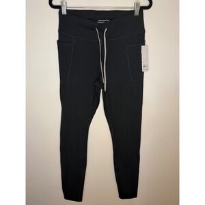 Yogalicious Lux Inversion Power High Rise Leggings Black Side Pockets Medium NWT